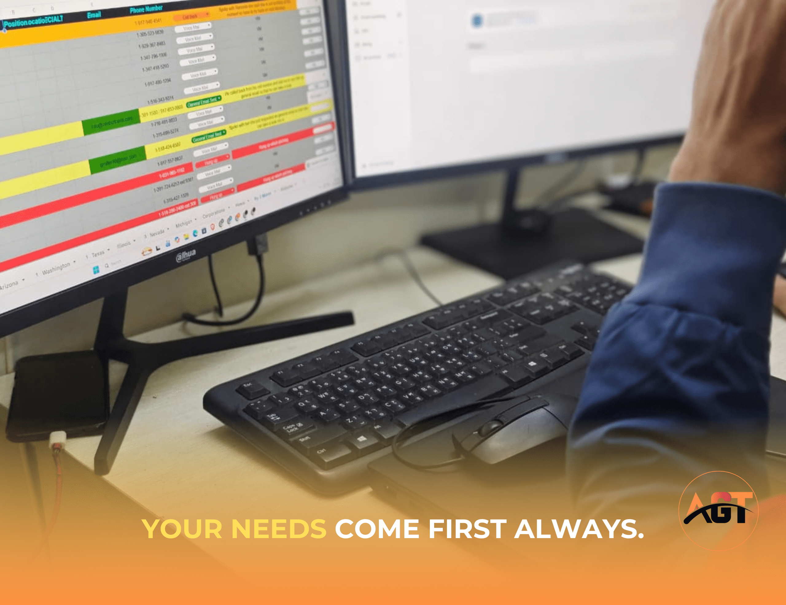 Your Needs come first and always